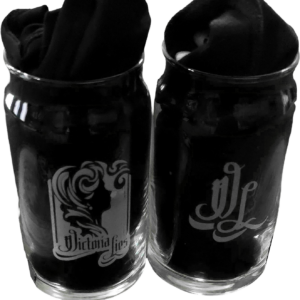VL and Victoria Logo Beer Glasses